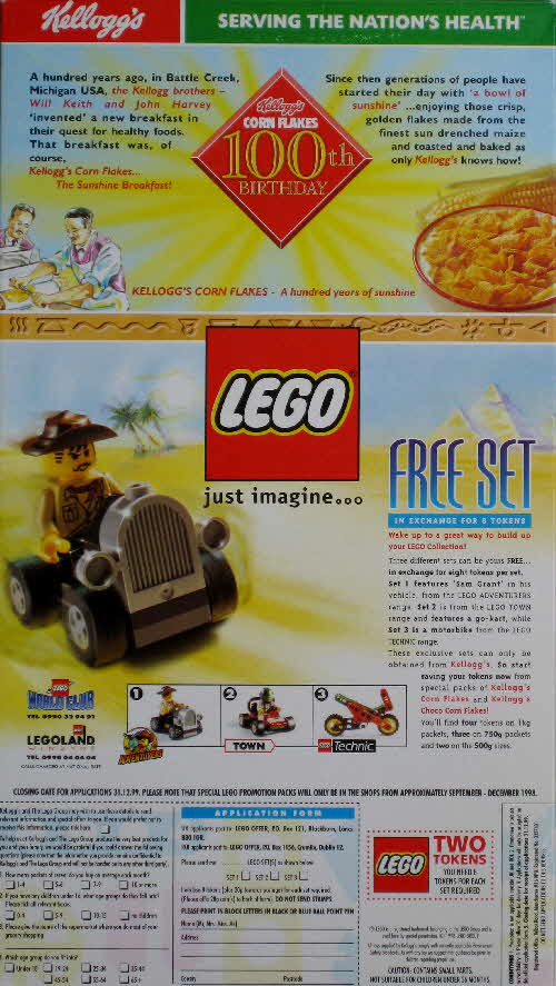 1998 Cornflakes Lego sets - vintage car