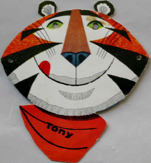 1960s Frosties Tony Tiger cut out mask