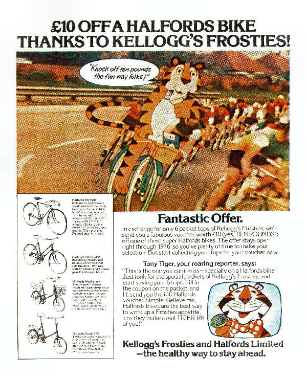 1976 Frosties Halfords Bike Offer