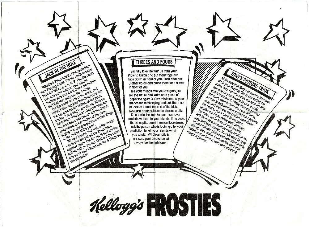 1987 Frosties Its a Pack of Fun Playing Cards instructions (1)