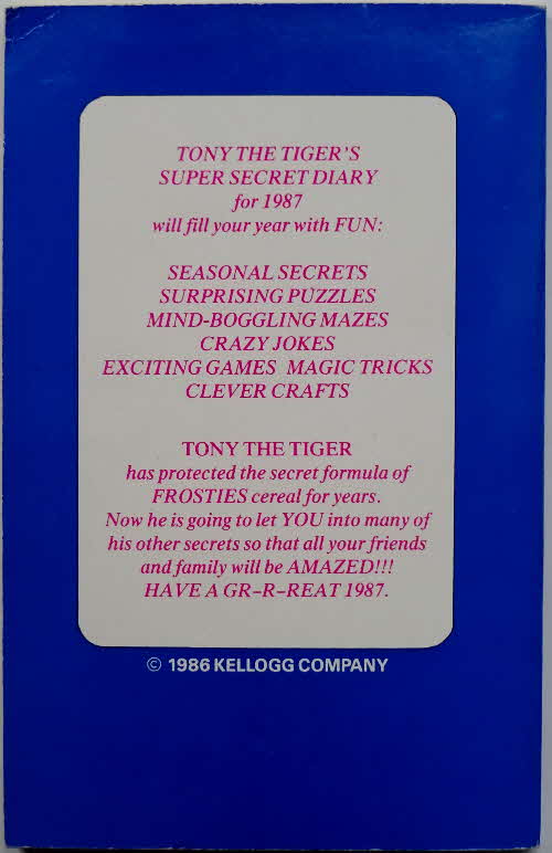 1986 Frosties Tonys Secret Diary 1987 (2)