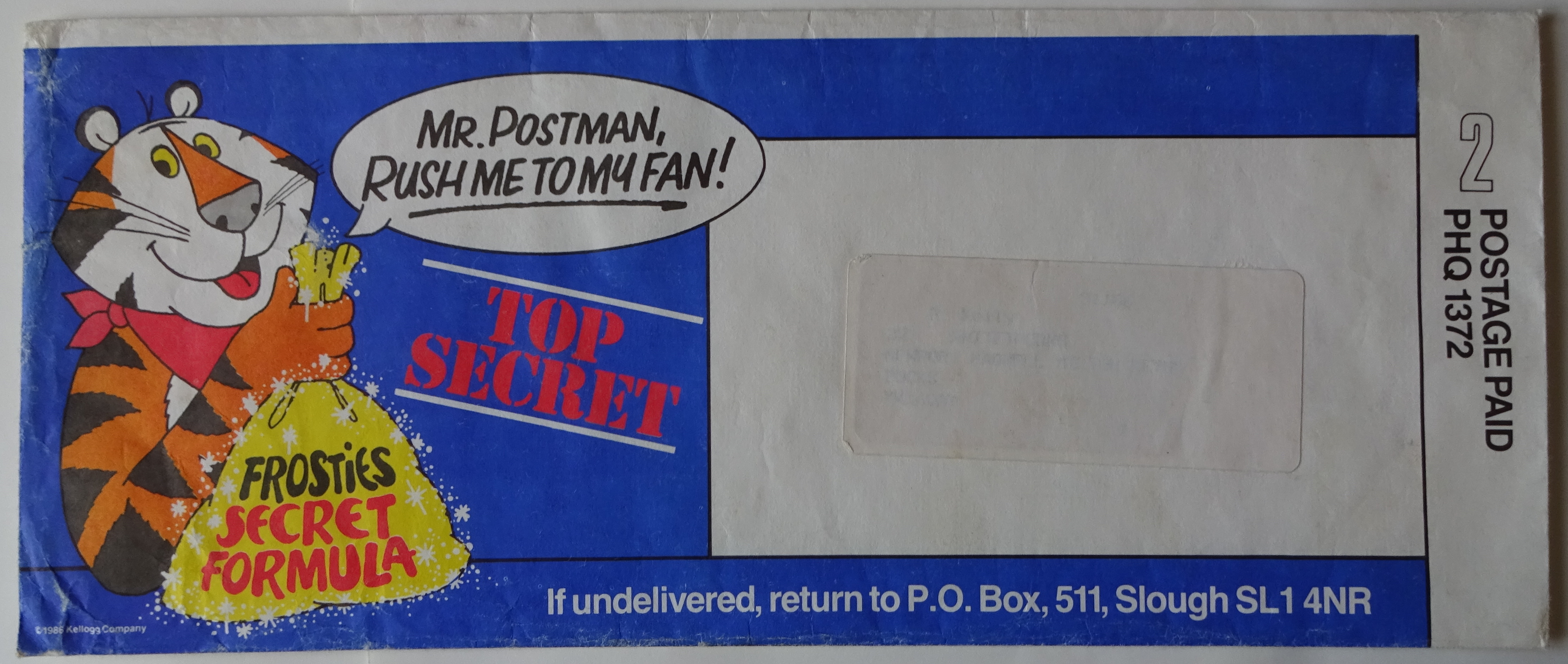 1986 Frosties Tonys Triple Treat envelope (1)