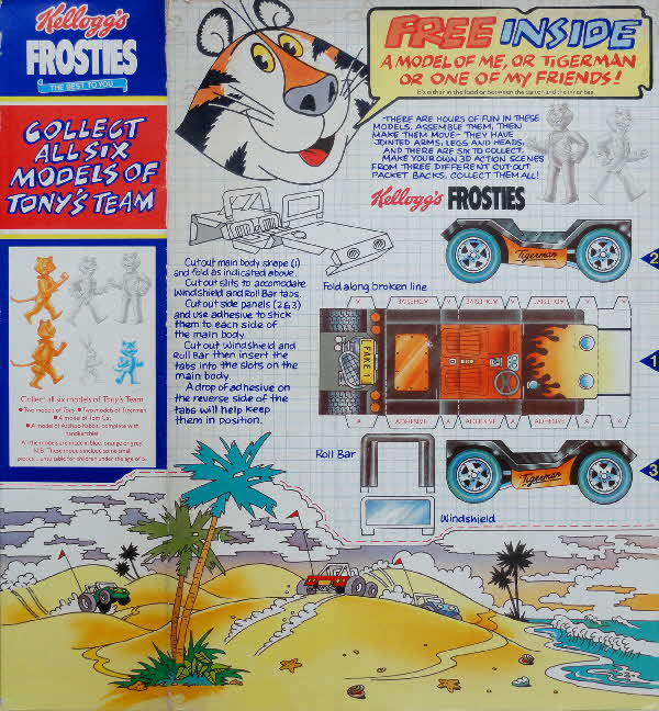 1985 Frosties Tony Models & Cut out scene