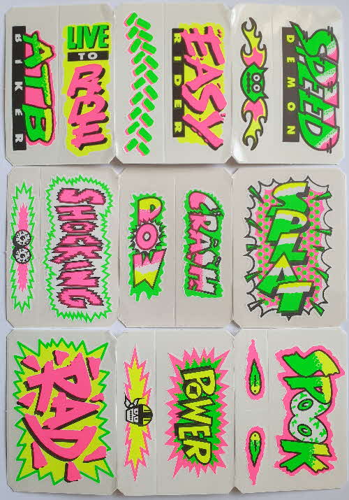 1992 Frosties Day-Glo Stickers (2)