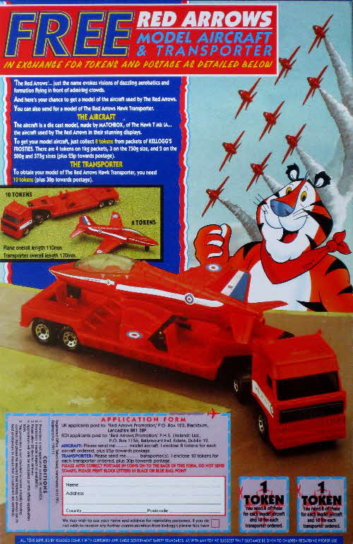 1991 Frosties Model Red Arrow & Transporter