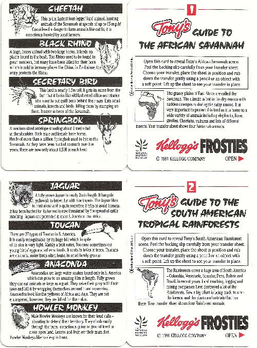 1991 Frosties Wildlife Transfer Kits 1 (1)