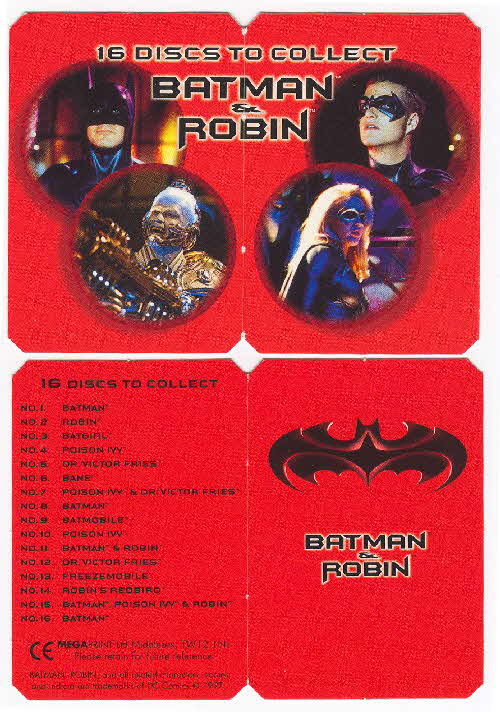 1997 Frosties Batman Discs check list