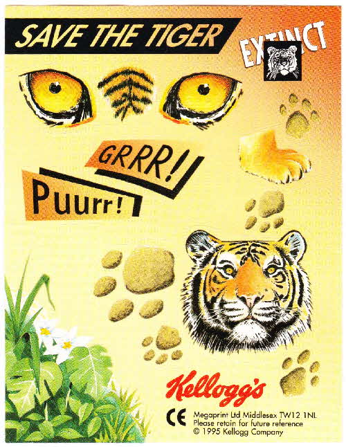 1996 Frosties Tiger Story book sticker