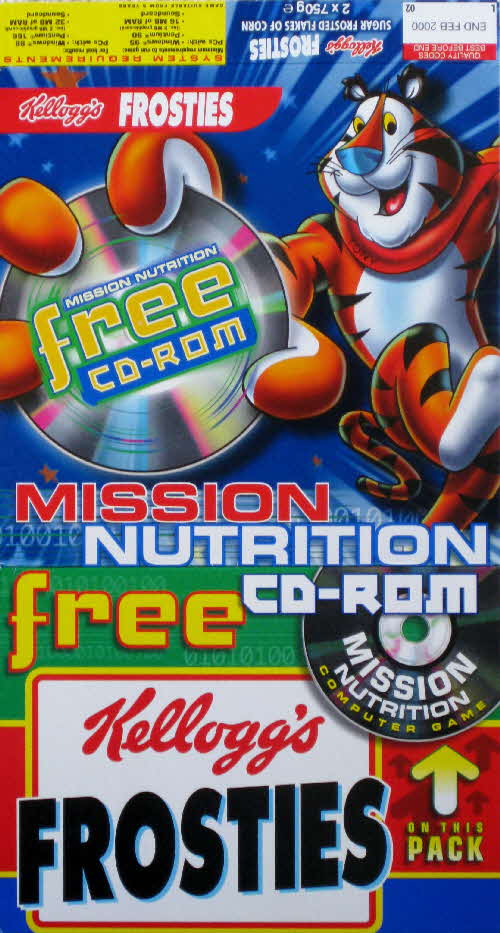 1999 Frosties Misson Nutrition CD Rom game