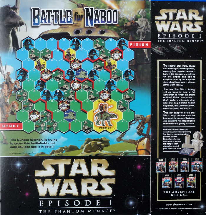1999 Frosties Crash Pack Battle for Naboo game board