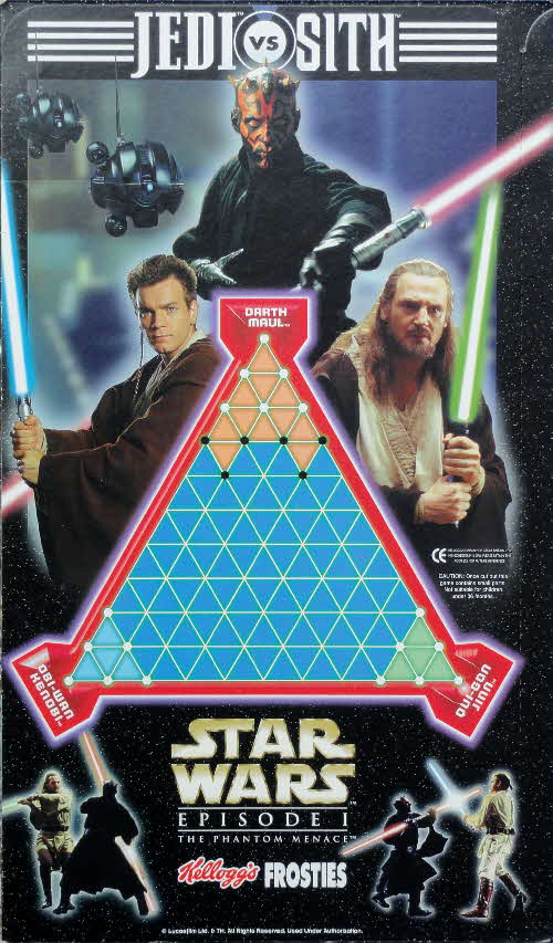 1999 Frosties Star Wars Jedi vs Sith Pack game board