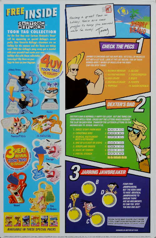 2002 Frosties Cartoon Network Tags