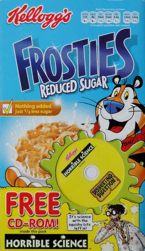 2006 Frosties Reduced Sugar Horrible Science Disgusting Digestion CD Rom front