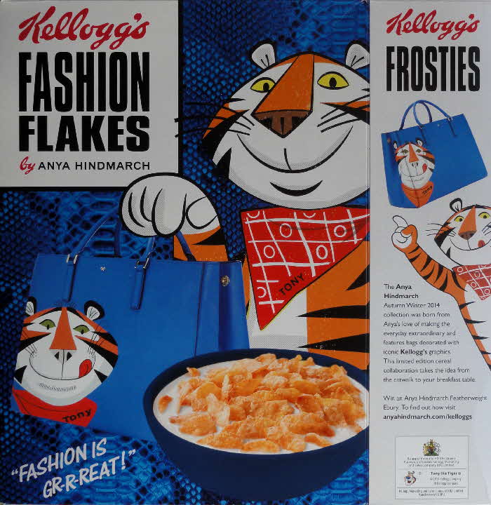 2014 Frosties Fashion Flakes Anita Hindmarch pack - front and back same