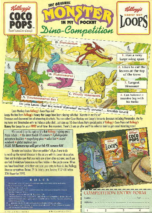 1993 Coco Pops Monster in my Pocket Dinosaurs2