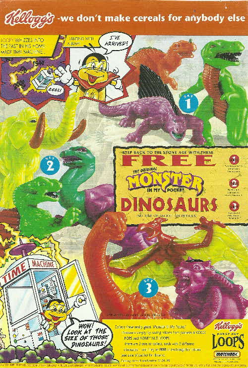 1993 Honey Nut Loops Monster in my Pocket Dinosaurs