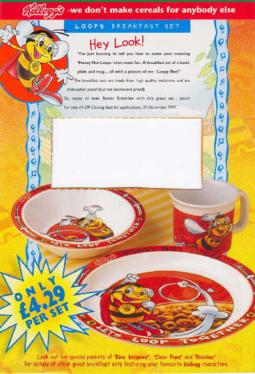 1997 Honey Nut Loops Breakfast Set