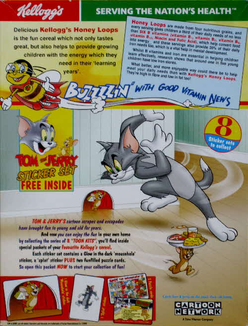 1998  Honey Loops Tom & Jerry Stickers