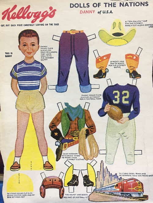 1955 Rice Krispies Cut out Dolls Danny USA