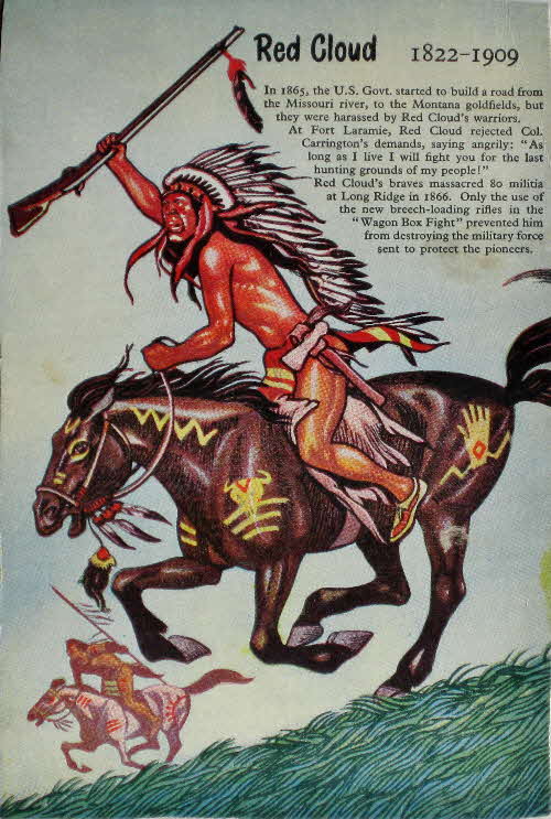 1956 Rice Krispies Lore of the West Red Cloud