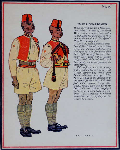 1953 Rice Krispies People of Africa No 15 Hausa Guardsmen