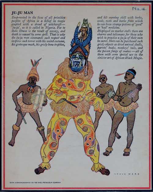1953 Rice Krispies People of Africa No 16 Ju Ju Man