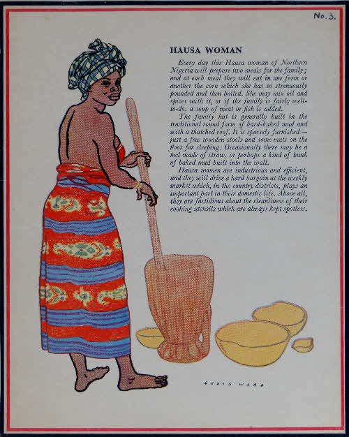 1953 Rice Krispies People of Africa No 3 Hausa Woman