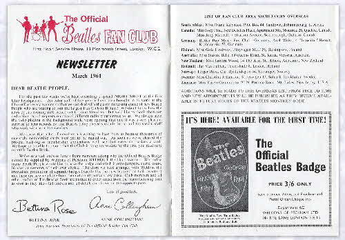 1964 Rice Krispies Beatles Badge Official