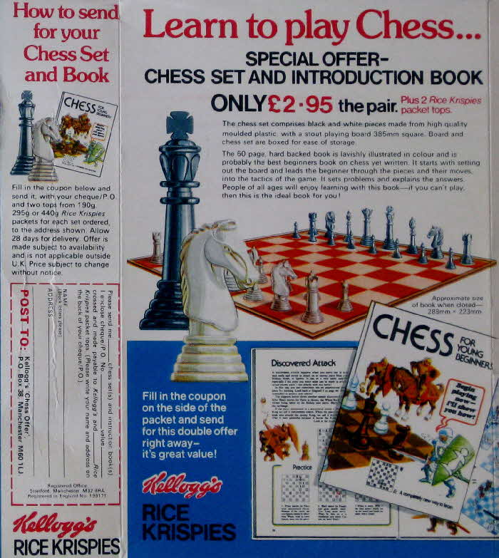 1977 Rice Krispies Chess Set