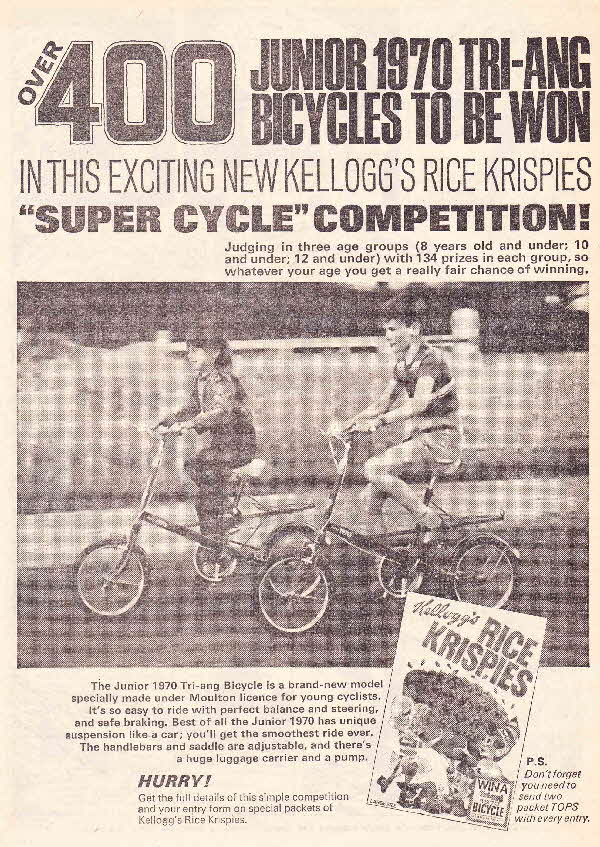 1970 Rice Krispies Tri-ang Bike Competition