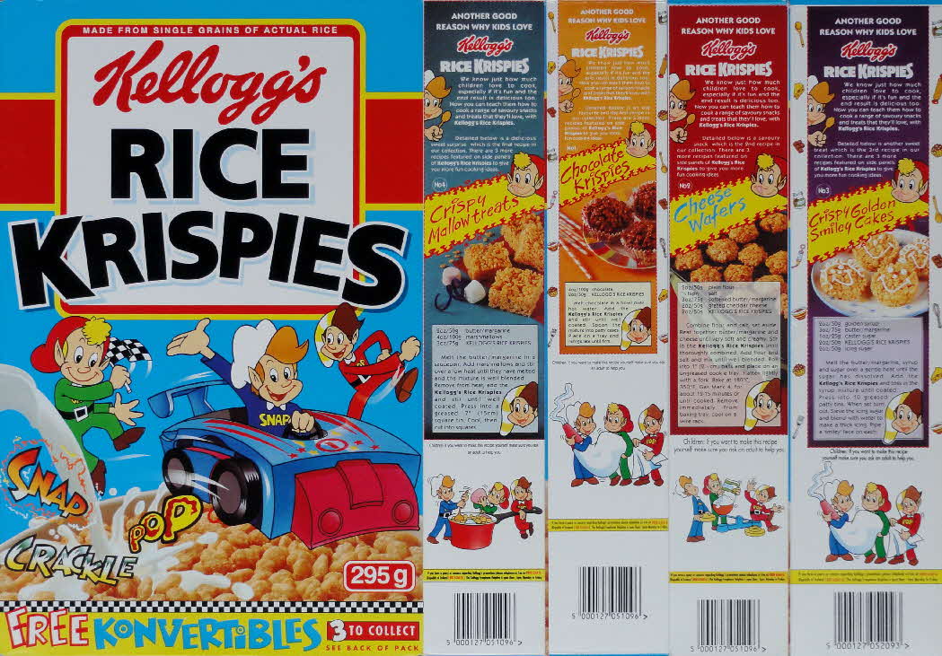 1995 Rice Krispies recipes set Konvertables front