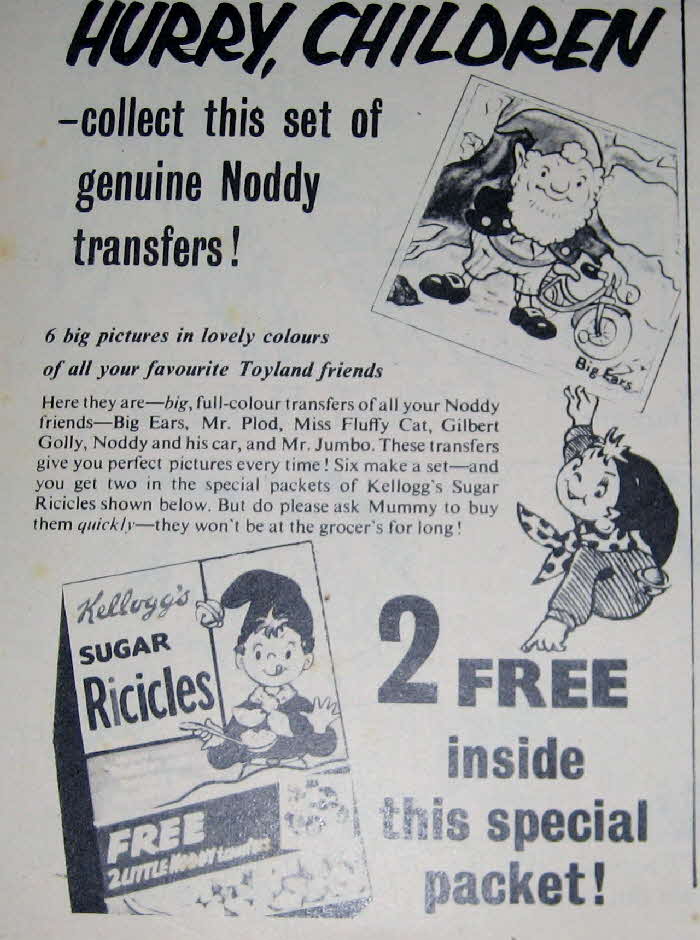 1957 Riciciles Noddy Transfers