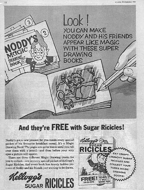 1964 Ricicles Noddy Magic Drawing Book
