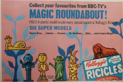 1969 Ricicles Magic Roundabout Model Figures