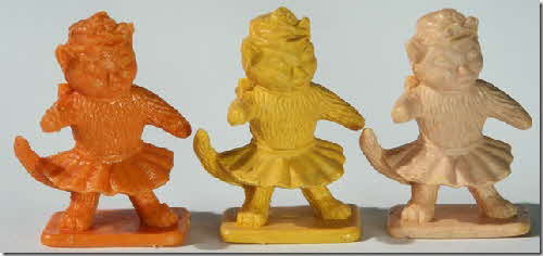 1962 & 1967 Ricicles Noddy Figures - Miss Fluffy Cat variations