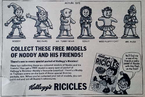 1967 Ricicles Noddy & Friends Figures ad