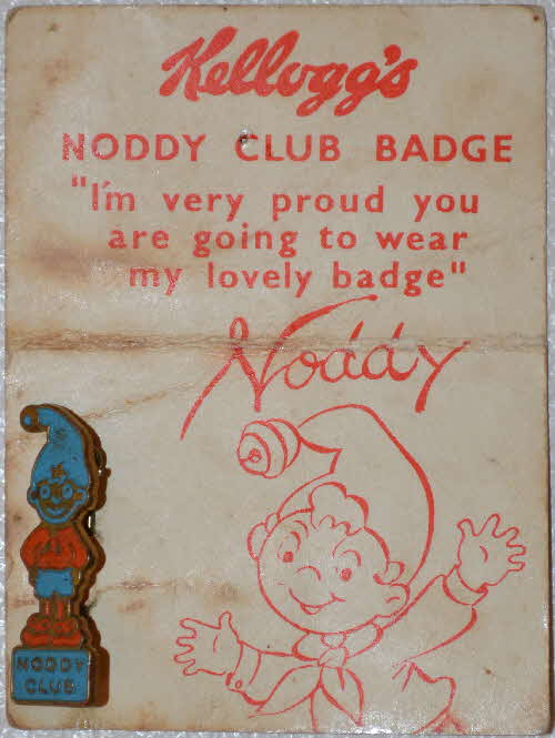 1962 Ricicles Noddy Club Badge & card