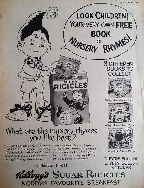 1961 Ricicles Book of Nursey Rhymes Ad