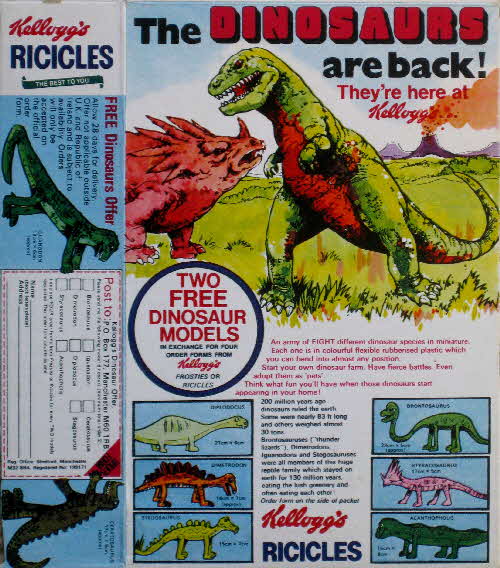 1970s Ricicles Flexible Dinosaurs