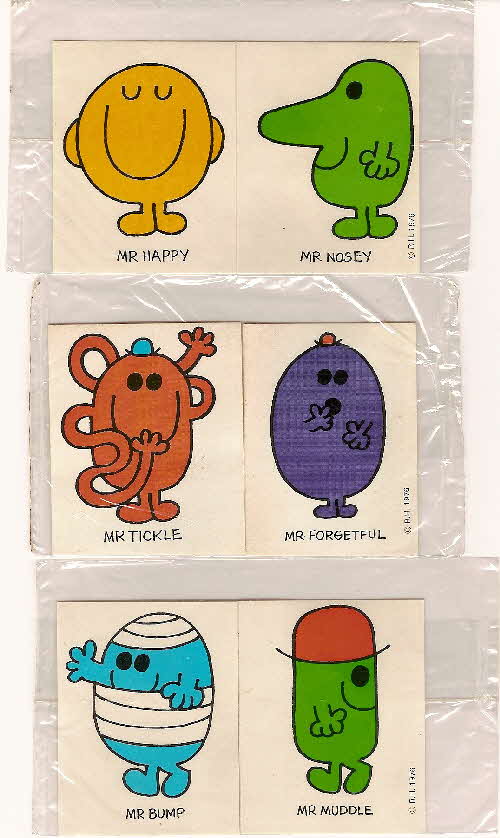 1976 Ricicles Mr Men Stickers