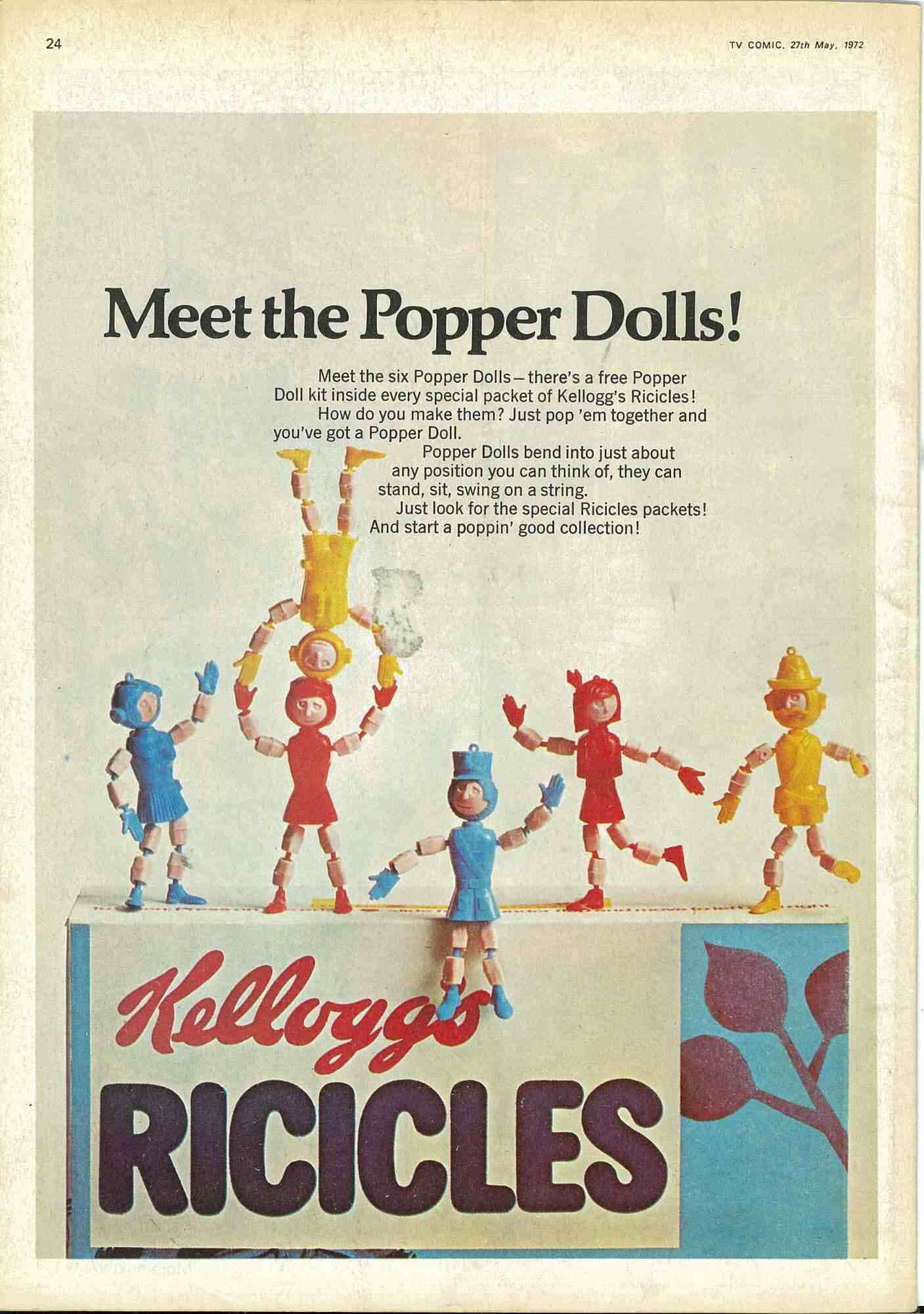 1972 Ricicles Popper Dolls
