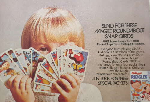 1972 Ricicles Magic Roundabout Snap Cards