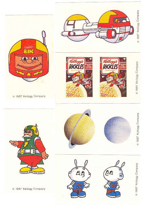 1987 Ricicles space stickers