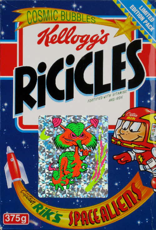 1994 Ricicles Space Alien stickers (4)