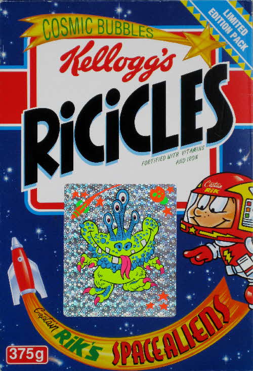 1994 Ricicles Space Alien stickers (5)
