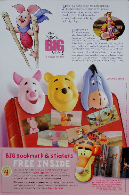 2003 Ricicles Piglet the Movie Bookmarks