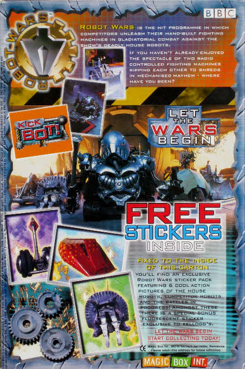 2001 Ricicles Robot Wars Stickers