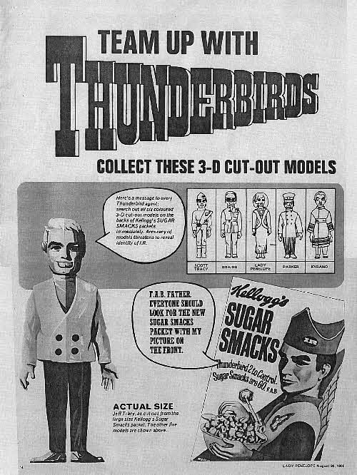 1966 Sugar Smacks Thunderbirds 3D cutouts 2