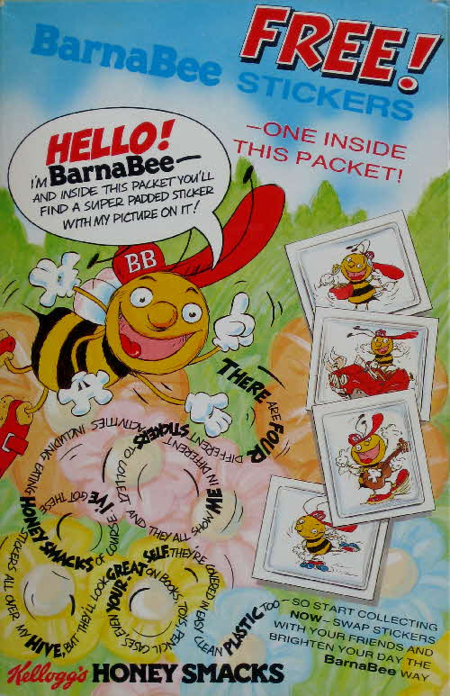 1986 Honey Smacks Barnabee Stickers