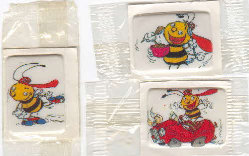 1986 Honey Smacks Barnabee sticky badges 1
